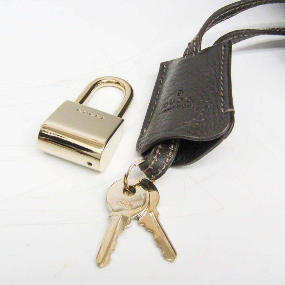 GUCCI Authentic Brown Leather Boston Bag - Picture 10 of 15